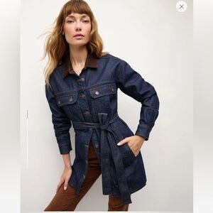 Veronica Beard Mikaela Shacket with Corduroy Collar